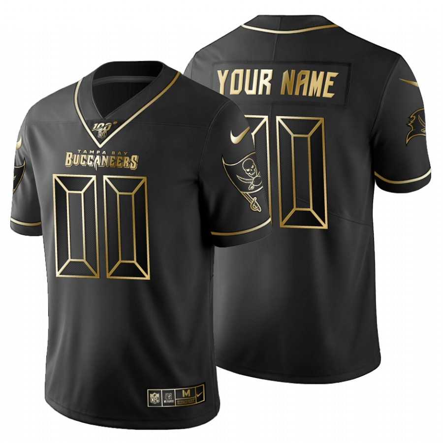 Customized Men's Nike Buccaneers Black Golden Limited NFL 100th Season Jersey,We sell and wholesale Customized Men's Nike Buccaneers Black Golden Limited NFL 100th Season Jersey on line form chian!